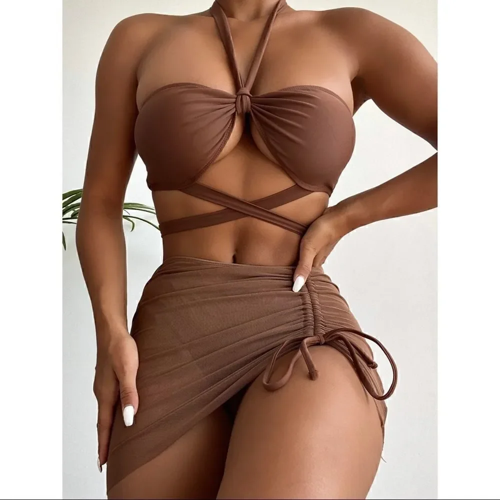 Bikini LUXE Three Piece Bikini Swimsuit Set